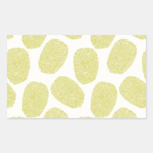 Green Thumbprints Pattern Rechteckiger Aufkleber