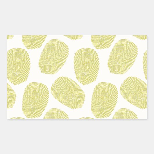 Green Thumbprints Pattern Rechteckiger Aufkleber (Vorderseite)