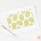 Green Thumbprints Pattern Rechteckiger Aufkleber (Umschlag)