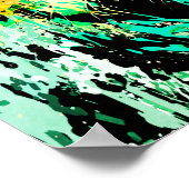 Green Tiger Head Gezeichnet - Tiger Poster drucken (Ecke)