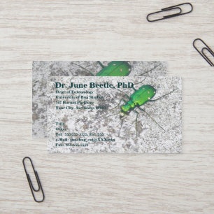 Green Tiger Käfer Business Card Visitenkarte
