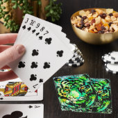 Green Tiger Playing Cards - Tiger Playing Cards Spielkarten (In Situ)