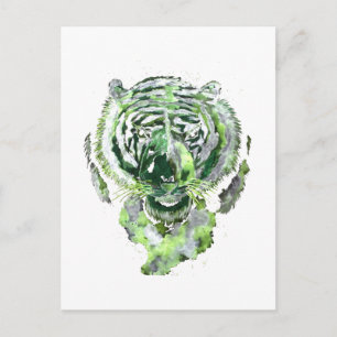 Green Tiger Spirit Postkarte
