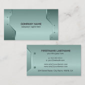 Green Ting Metallic Textur Image Visitenkarte (Vorne/Hinten)