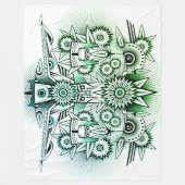 Green Tint für Tribal Design Fleecedecke (Vorderseite)