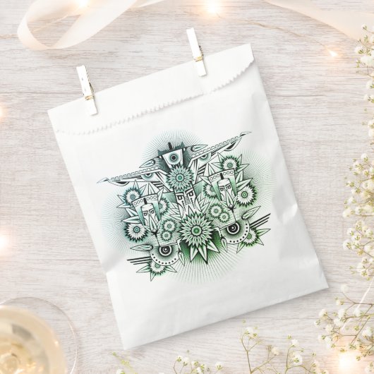 Green Tint für Tribal Design Geschenktütchen (Ausgeschnitten)