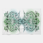 Green Tint für Tribal Design Geschirrtuch (Horizontal)