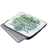 Green Tint für Tribal Design Laptopschutzhülle (Vorne Knopf)