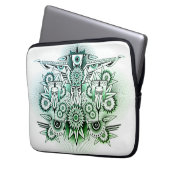 Green Tint für Tribal Design Laptopschutzhülle (Vorderseite Links)