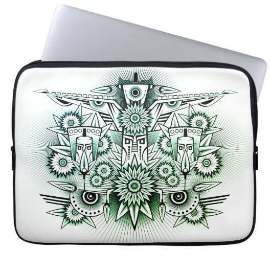 Green Tint für Tribal Design Laptopschutzhülle (Vorderseite)