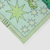 Green tint Tarot Karten Star XVII Arcana Seidenpapier (Ausschnitt)