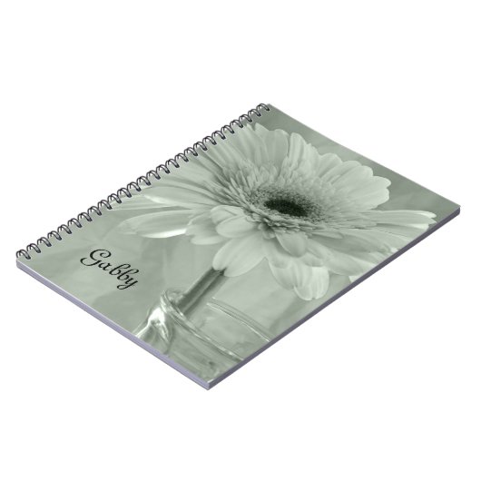 Green Tinted Daisy Blume Notizblock (Linke Seite)