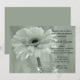 Green Tinted Daisy Post Wedding Brunch Einladung