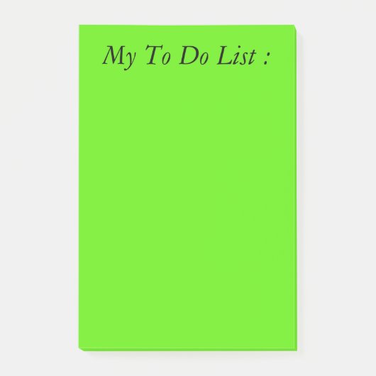 Green to Do List Post-it Klebezettel (Vorderseite)