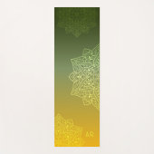 Green To Yellow Gradient Asymmetric Mandala Yogamatte (Vorderseite)