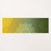 Green To Yellow Gradient Asymmetric Mandala Yogamatte (Vorderseite (Horizontal))