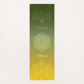 Green To Yellow Gradient Mandala With Name Yogamatte (Vorderseite)