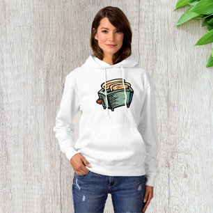 Green Toaster Womens Hoodie