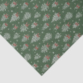 Green Toile Christmas Tree Pattern Seidenpapier (Ausschnitt)