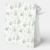 Green Toile De Jouy Floral Dessert Gevor Boxen Geschenkschachtel (Rückseite)