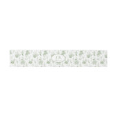 Green Toile Floral Belly Band for Wedding (Flach)