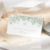 Green Toile Hochzeit geflochtene Platzkarte Chinoi