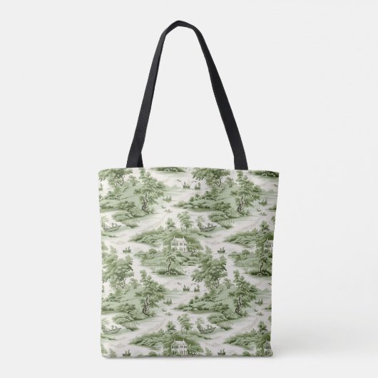 Green Toile Tasche (Rückseite)