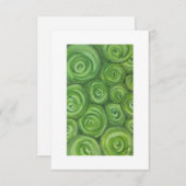 Green toned roses - hand-drawn original art. dankeskarte (Vorne/Hinten)