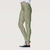 green tones geometric pattern with triangles leggings (Links)