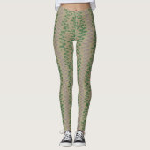 green tones geometric pattern with triangles leggings (Vorderseite)