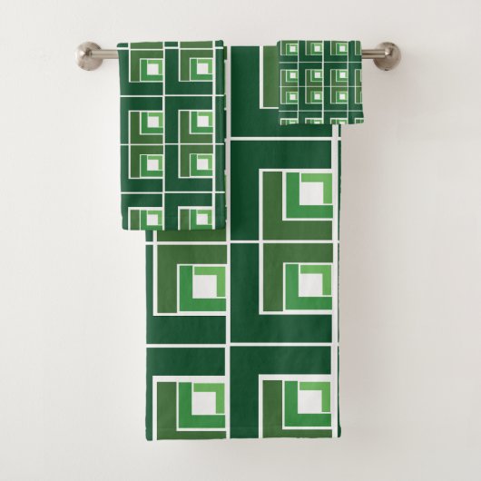 Green Topsy Turvy Badhandtuch Set (Insitu)
