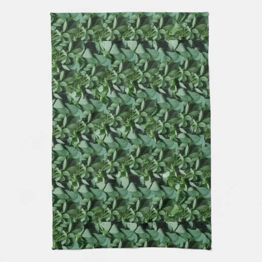 Green Tora-Blätter Geschirrtuch (Vertikal)