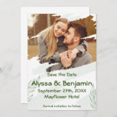 Green Torn Foto Save The Date (Vorne/Hinten)