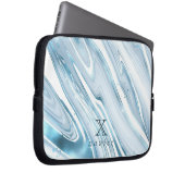 Green Tosca Marmor benutzerdefinierbar Laptopschutzhülle (Vorne Rechts)