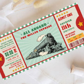 Green Tracket Geburtstag Boarding Pass Einladung