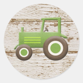 Green Tractor Baby Boy Aufkleber