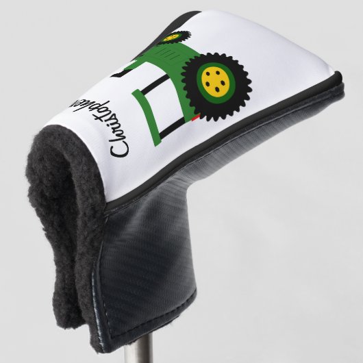 Green Tractor Design Golf Headcover (3/4 Vorderseite)