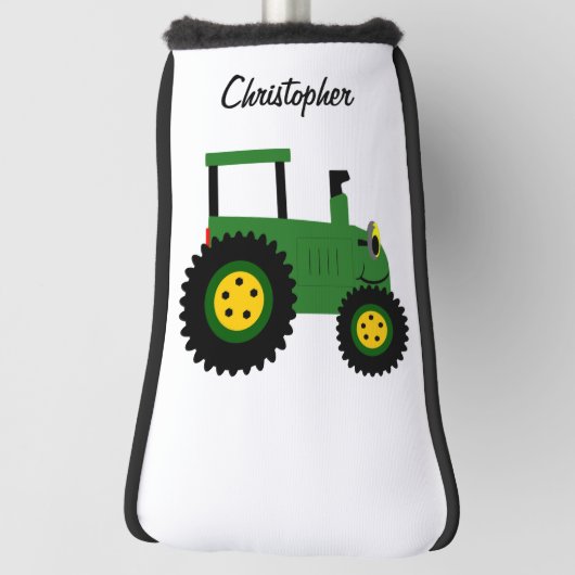 Green Tractor Design Golf Headcover (Rotieren 90)