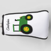 Green Tractor Design Golf Headcover (Vorderseite)