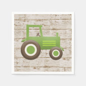 Green Tractor Farm Baby Shower Boy Serviette (Vorderseite)