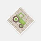 Green Tractor Farm Baby Shower Boy Serviette (Ecke)