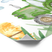 Green Tractor Geburtstag Foto Milestone Zeichen Poster (Ecke)