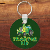 Green Tractor Kid Schlüsselanhänger (Vorderseite)