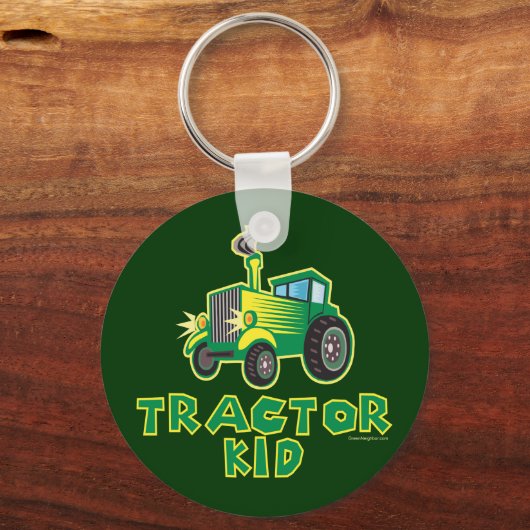 Green Tractor Kid Schlüsselanhänger (Vorderseite)
