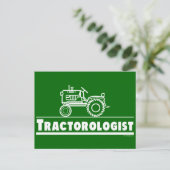 Green Tractor Ologist Postkarte (Stehend Vorderseite)