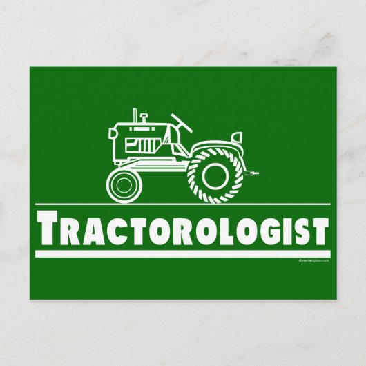 Green Tractor Ologist Postkarte (Vorderseite)