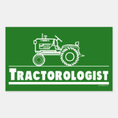 Green Tractor Ologist Rechteckiger Aufkleber (Vorderseite)