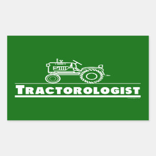Green Tractor Ologist Rechteckiger Aufkleber