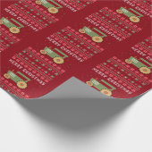 Green Tractor Ugly Christmas Sweater Geschenkpapier (Ecke)
