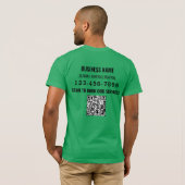 Green Trade Show mit benutzerdefinierten QR-Code T-Shirt (Schwarz voll)